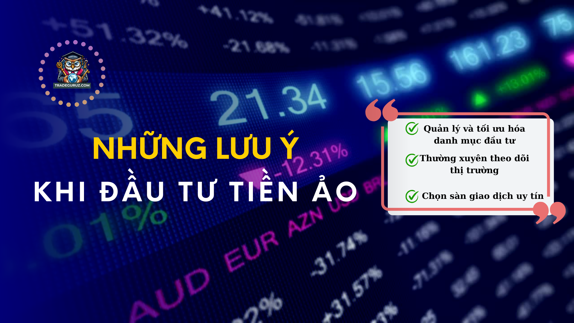 Những lưu ý khi đầu tư tiền ảo dành cho người mới